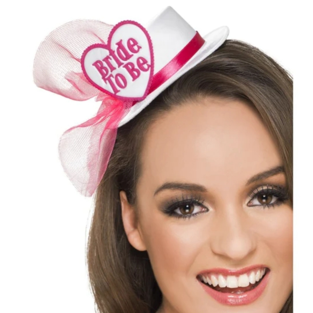 Smiffy's Hen Party " Bride to be Hat" Pink & White